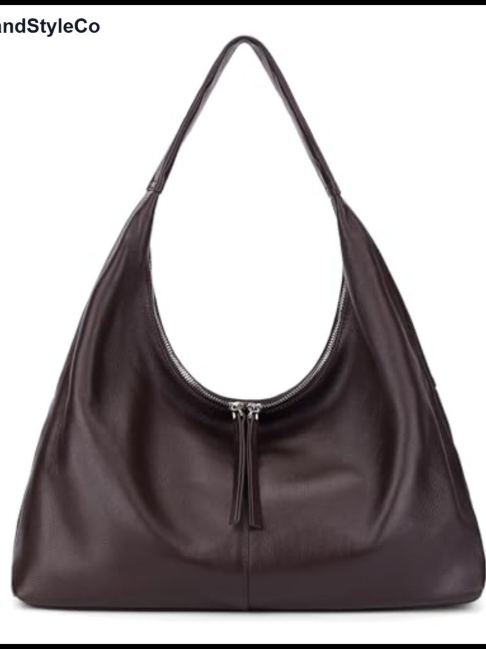 Genuine Leather Slouchy Hobo Bag for Women Large Tote Purse Shoulder Bag